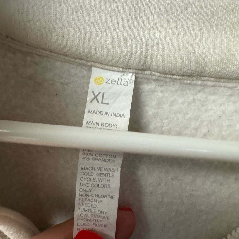 Zella Off-White Quarter-Zip Hoodie - Picture 2 of 2